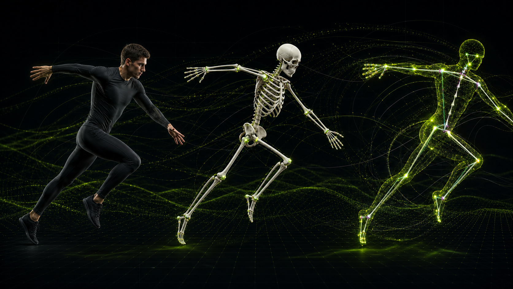 Human → Skeleton → Motion Intelligence